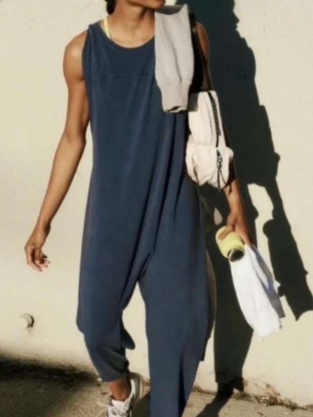 FP Movement by Free People Navy Blue Sleeveless Jumpsuit